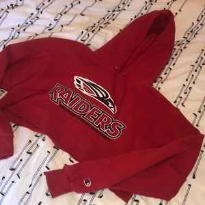 Champion red cropped SOU sweatshirt